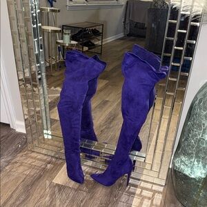 Anna Vibrant Purple Over-the-Knee Boots